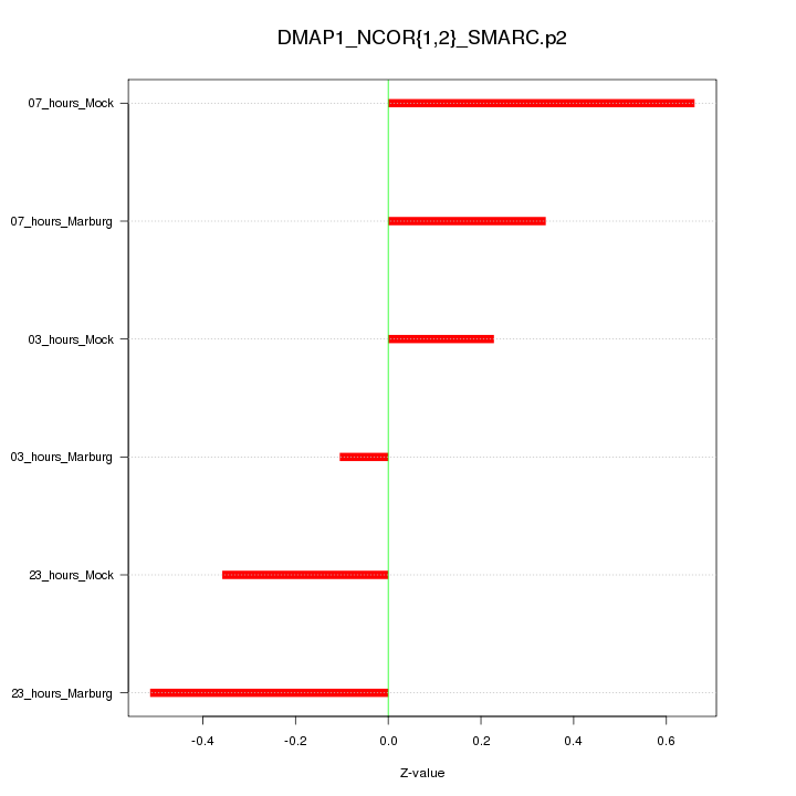 Sorted Z-values for motif DMAP1_NCOR{1,2}_SMARC.p2